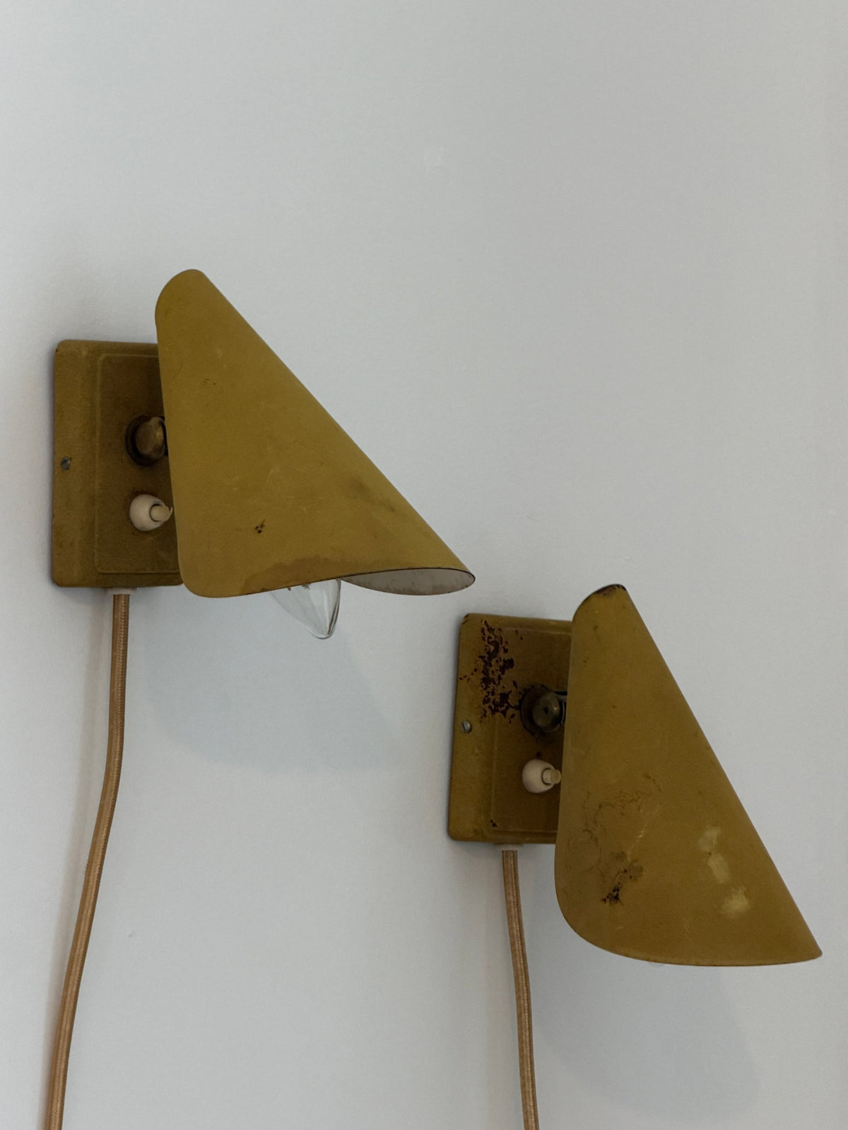 Pair of 1950s Swedish Wall Sconces by EWÅ Värnamo