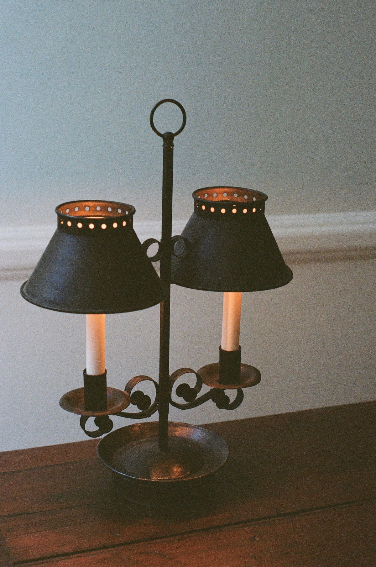 Forged Iron Lamp, Circa 1920's-1930's