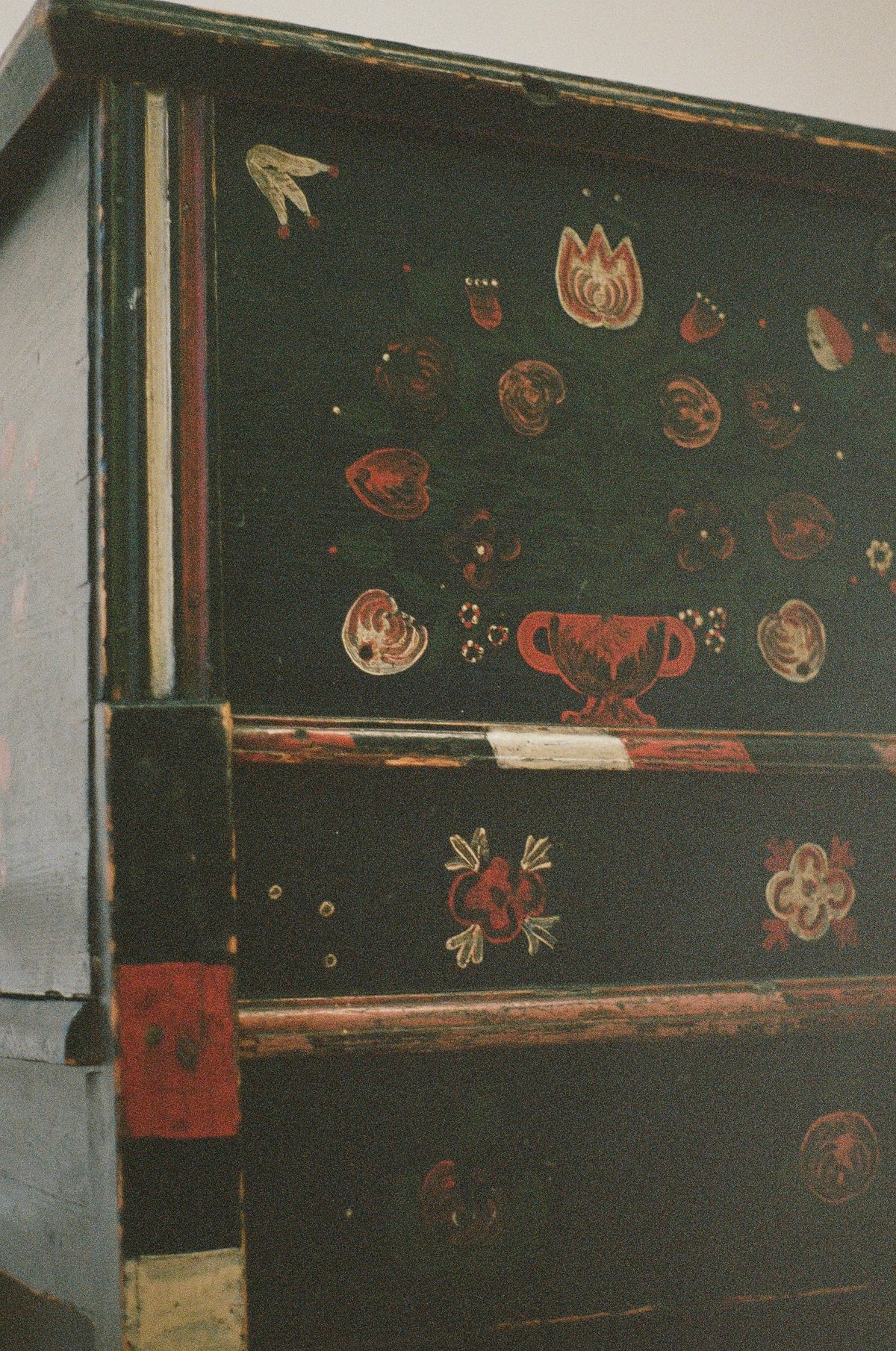 19th Century Scandinavian Folk Painted Blanket Chest