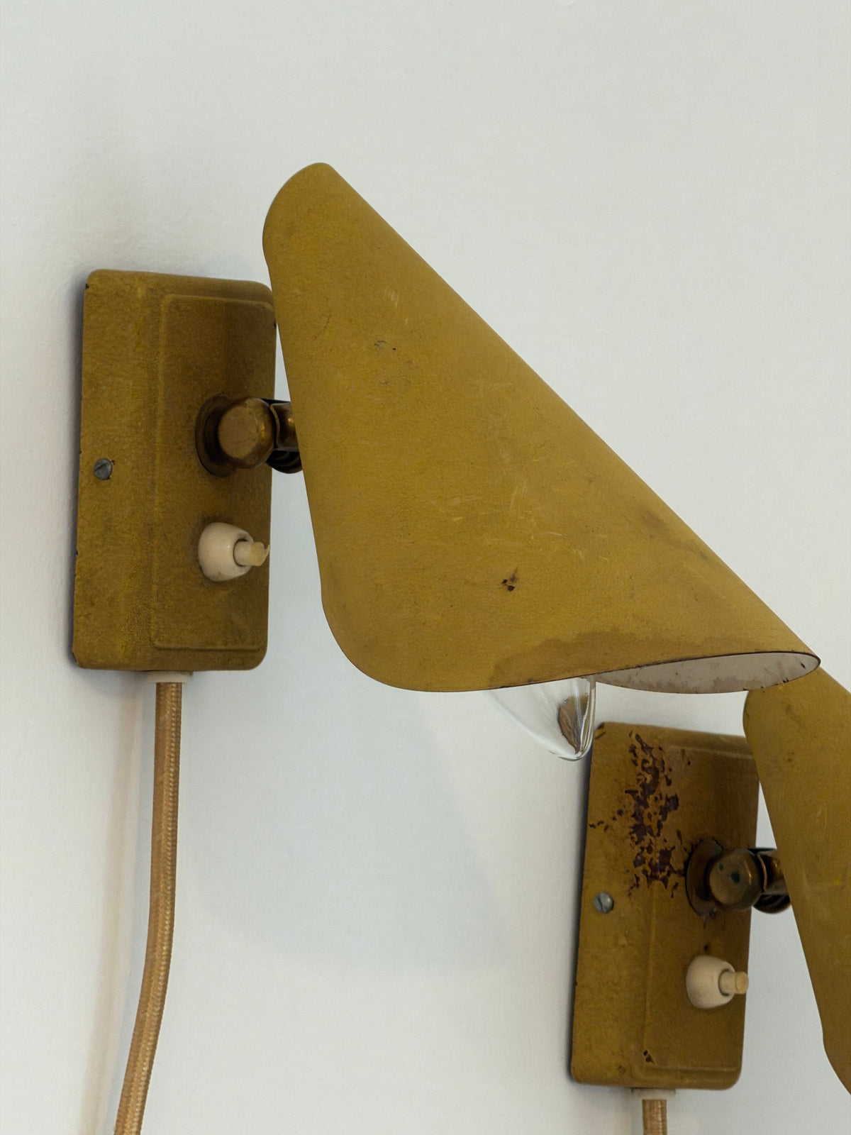 Pair of 1950s Swedish Wall Sconces by EWÅ Värnamo