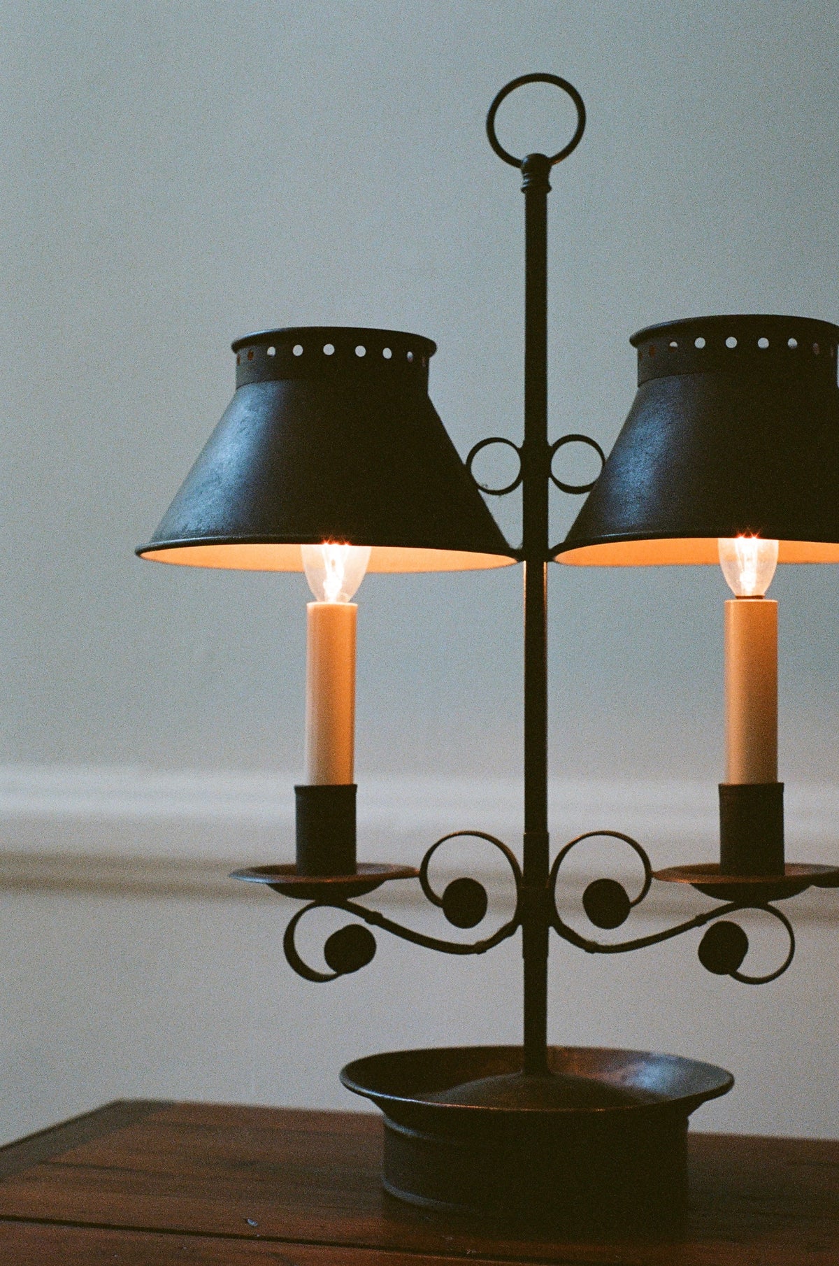 Forged Iron Lamp, Circa 1920's-1930's