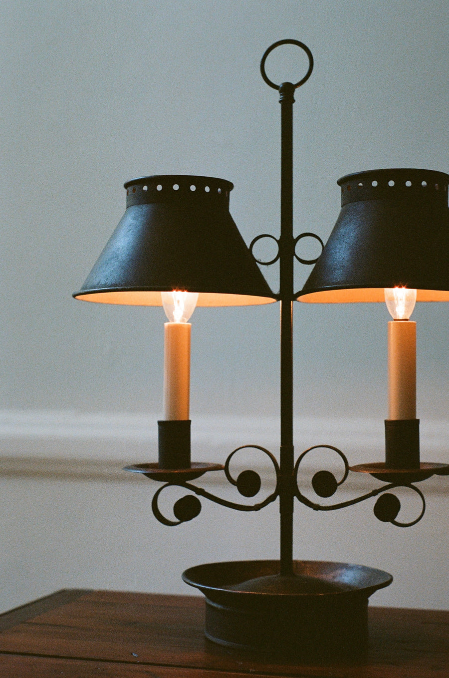 Forged Iron Lamp, Circa 1920's-1930's