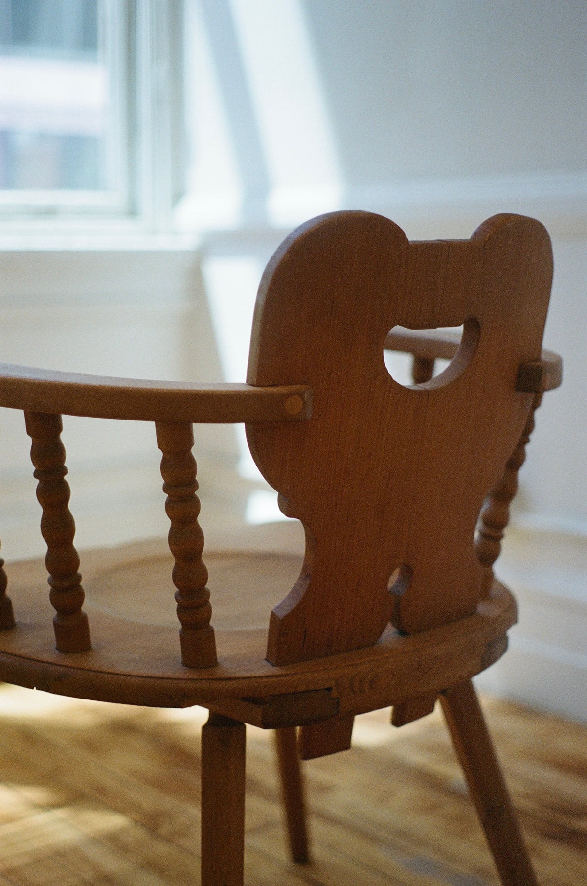 Mid 19th Century Swiss Pine Farm House Armchair
