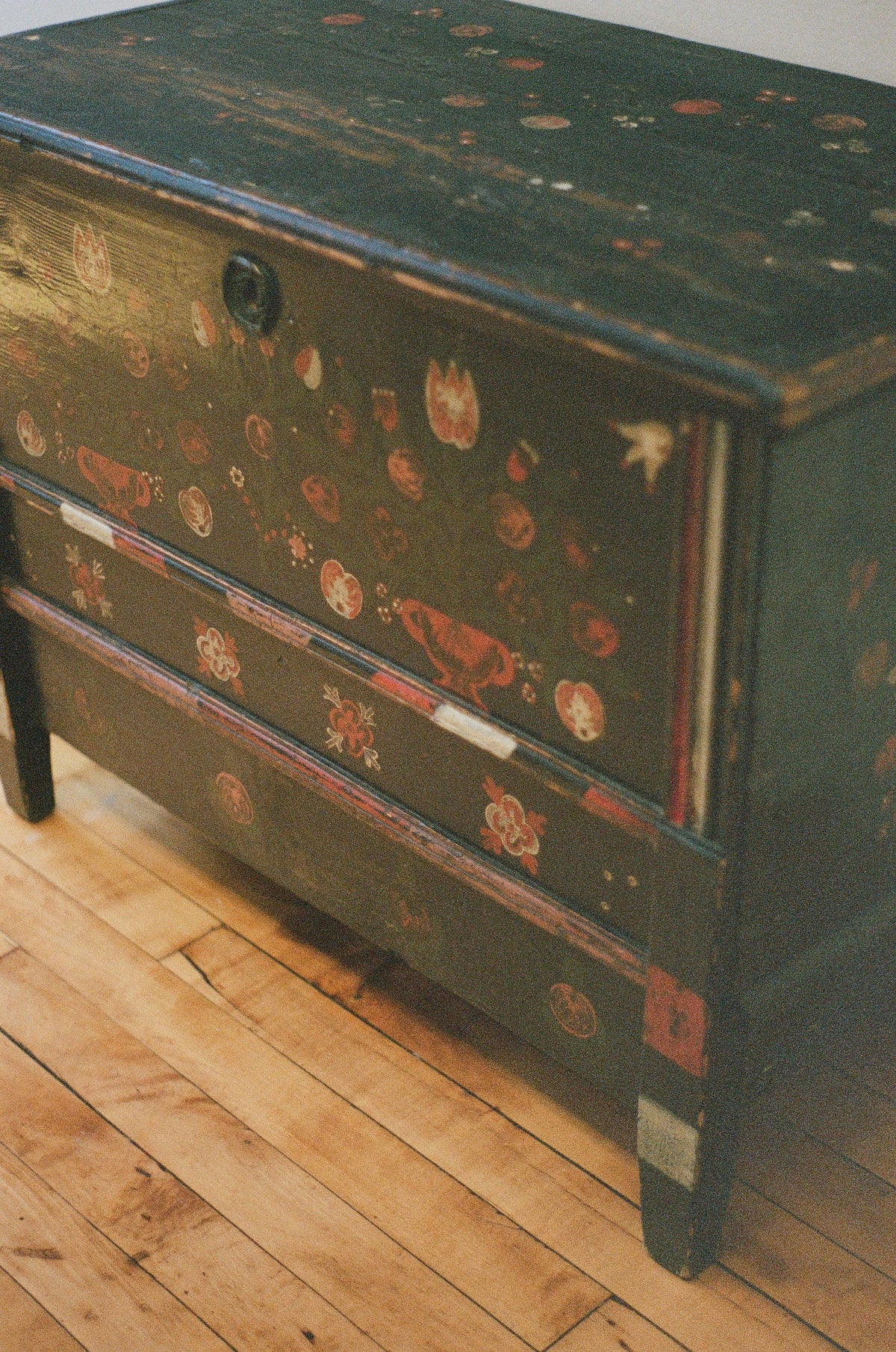 19th Century Scandinavian Folk Painted Blanket Chest