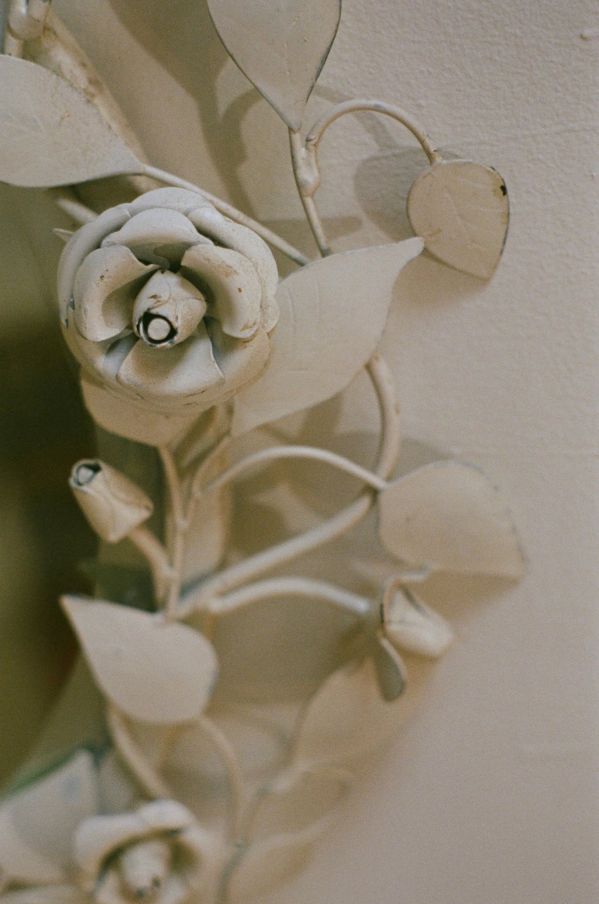 Vintage Tole Rosebud Mirror